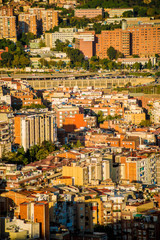 Fototapeta na wymiar City view of Barcelona, Spain. Barcelona is a city located in the east coast of Spain.
