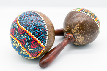Maracas isolated on white background