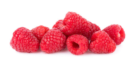 Fresh raspberry isolated on white background
