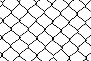 Naklejka premium Texture the cage metal net isolate on white background. This has clipping path.
