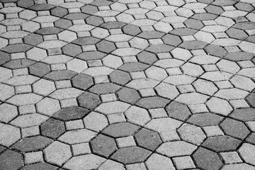 brick paving stones on a sidewalk background texture