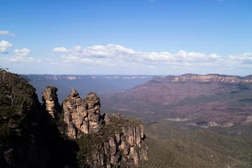 Cercles muraux Trois sœurs The Three Sisters in Blue Mountains National Park / ブルー・マウンテンズ国立公園のスリー・シスターズ