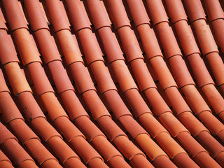 red tile on a sunny day