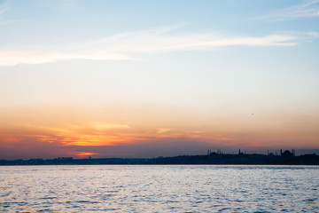 Sunset on the Bosphorus, Istanbul, Turkey