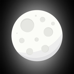 Vector illustration with full moon.