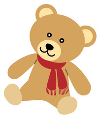 熊　クマ　子熊　小熊　ぬいぐるみ　白背景