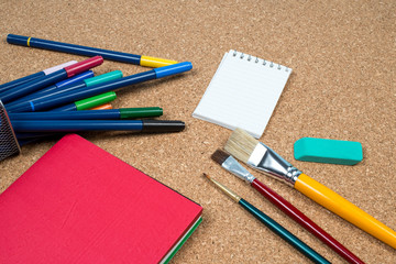 Naklejka premium basket with makers pens