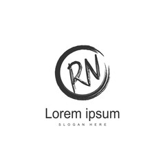 Fototapeta premium Initial RN Logo Template. Minimalist letter logo design