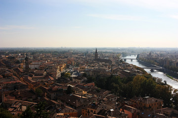 Panorama of the city of Verona, Italy