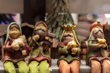 Mary and Joseph with baby Jesus and the Magi