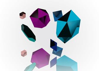 クリスタル　図形　立体的