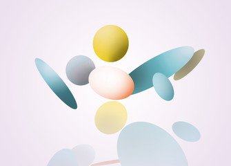 背景　図形　立体　円盤