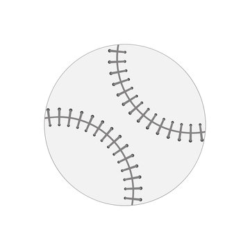 Badge of the baseball ball. Baseball sports concept. Vector illustration.