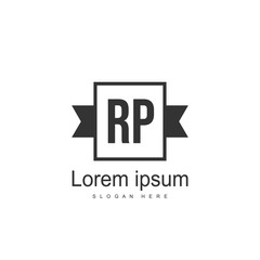 Fototapeta premium Initial RP Logo Template. Minimalist letter logo design