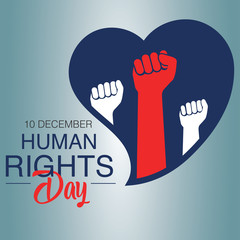 Human rights day concept