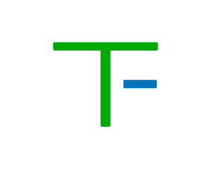 Initial Letter TF Logo Template Design