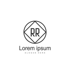 Obraz premium Initial RR Logo Template. Minimalist letter logo design