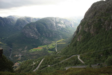 Fototapeta na wymiar Kjeragbolten Lysefjord Fjord Norvège - Norway