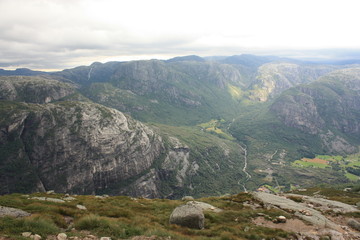 Naklejka premium Kjeragbolten Lysefjord Fjord Norvège - Norway