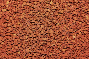 The texture of the ground soluble coffee closeup