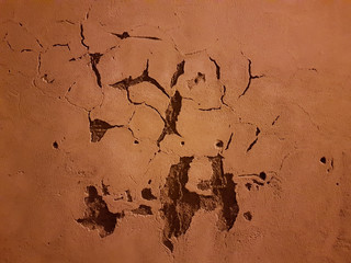 Cracked concrete wall.