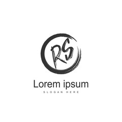 Initial RS Logo Template. Minimalist letter logo design