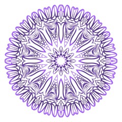 Round pattern flower mandala. circle floral ornament. Decorative illustration.