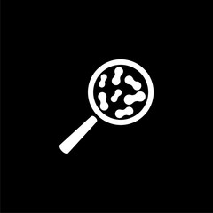 Probiotics bacteria organisms icon or logo on dark background