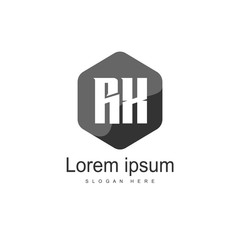 Initial RX Logo Template. Minimalist letter logo design