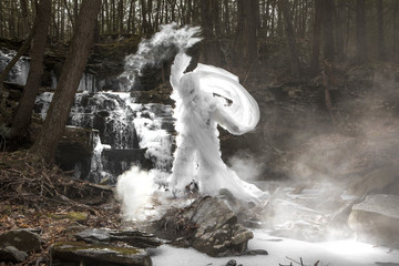 White Creature in the Woods