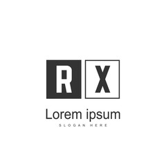Obraz premium Initial RX Logo Template. Minimalist letter logo design