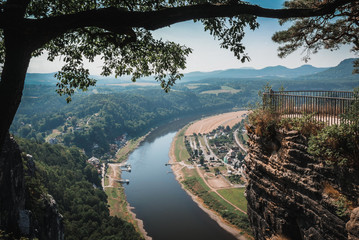 View from the Bastei in Sachsony