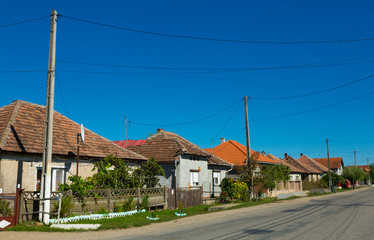 Fototapeta na wymiar Illustration of old village of Crisana