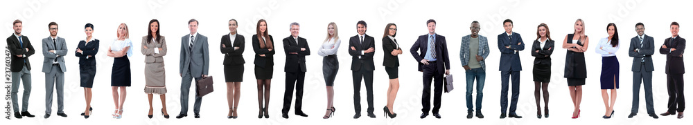 Wall mural young attractive business people - the elite business team