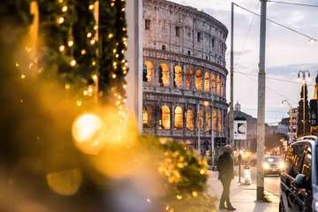 Deurstickers Colosseum met verlichting © marc