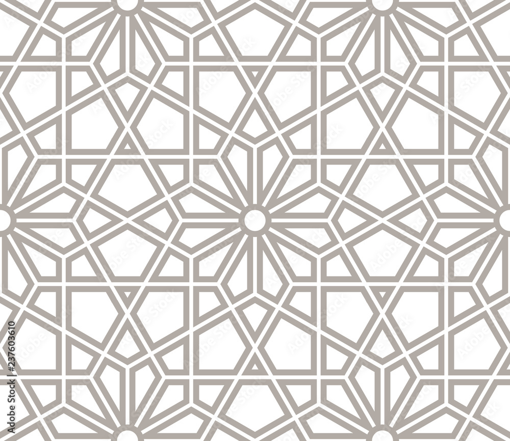 Poster geometric seamless pattern. vector illustration. oriental pattern.