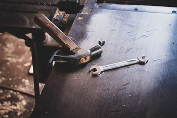 hammer on sawmill machine carpentry