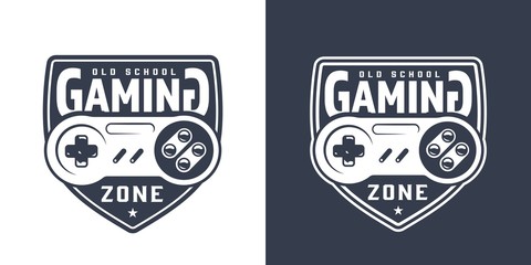Vintage gaming zone label © DGIM studio
