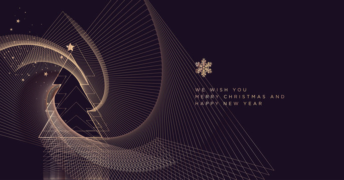 Merry Christmas and Happy New Year 2019. Modern vector illustration concept for background, greeting card, party invitation card, website banner, social media banner, marketing material.