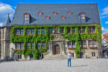 Rathaus, Quedlinburg, Welterbestadt, Sachsen-Anhalt, Deutschland