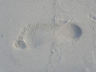 footprints in the sand