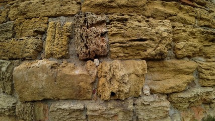 Texture of ancient stone wall