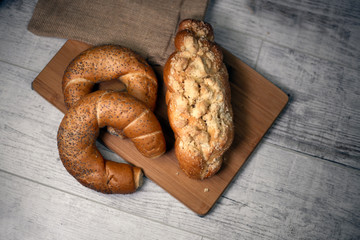 challah and croissants