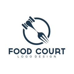 court and Fork logo design inspiration