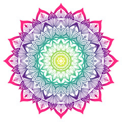 Сolored decorative Mandala_in the colors of the rainbow
