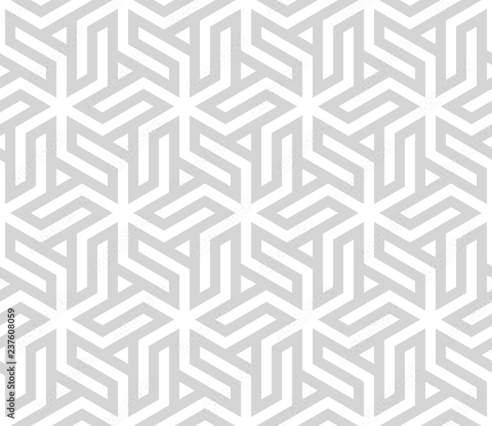 Poster Vector gray seamless pattern. Abstract geometric pattern.