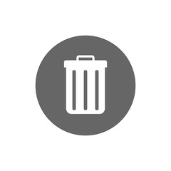 Recycle bin icon. Vector illustration, flat design.