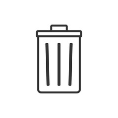 Recycle bin icon. Vector illustration, flat design.