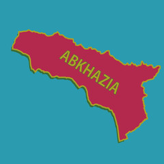 vector map of the Abkhazia. map design and Abkhazia. countries map.