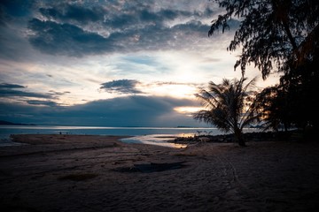 Fototapeta na wymiar Sunset Thailand over the beach